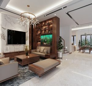 Thiết kế nội thất biệt thự Gamuda nhà A Thủy