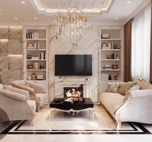 Thiết kế phòng khách theo hướng tân cổ điển
